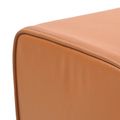 vidaXL lavička 110 x 30 x 45 cm Skutočná koža Hnedá