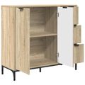 vidaXL Servírovacia skriňa Sonoma dub 89,5 x 33 x 82 cm