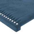vidaXL Čelo postele so záhybmi tmavomodrá 83x23x78/88 cm zamat