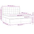 vidaXL Posteľ boxsping s matracom a LED bledosivá 160x200 cm látka