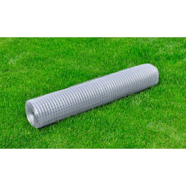vidaXL Drôtené pletivo, pozinkovaná oceľ 25x1 m, strieborné