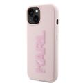 Puzdro Karl Lagerfeld pre iPhone 15 6,1" KLHCP15S3DMBKCP ružové HC 3D Logo Glitter