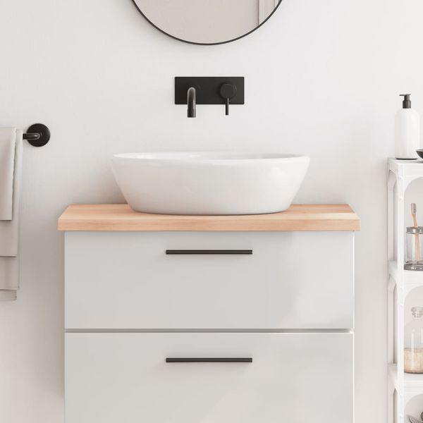 vidaXL Kúpeľňová doska 80x60x(2-4) cm neošetrený masív