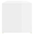 vidaXL Skrinka na topánky lesklá biela 102x35x35 cm drevotrieska