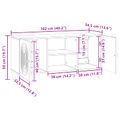 vidaXL TV skrinka Dymový dub 102 x 34,5 x 50 cm Kompozitné drevo