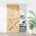 vidaXL Posuvné dvere Prírodná a biela 90 x 210 cm