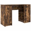 vidaXL Stôl dymový dub 120x42x76 cm kompozitné drevo
