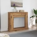 vidaXL Obloženie krbu dub artisan 100x30x87,5 cm kompozitné drevo