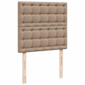 vidaXL osmanská posteľ s matracmi Cappuccino 200x200 cm umelá koža