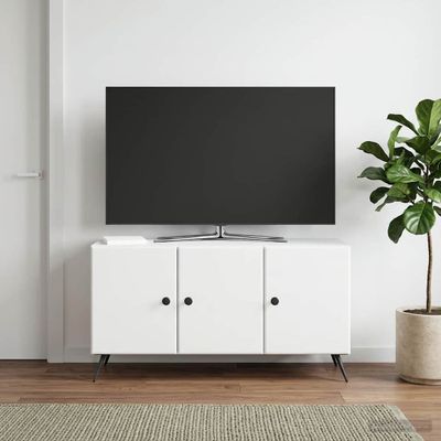 vidaXL TV skrinka Biela 99 x 34,5 x 50 cm Kompozitné drevo