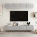 vidaXL TV skrinky 4 ks, betónovo sivé 100x30x30 cm, kompozitné drevo