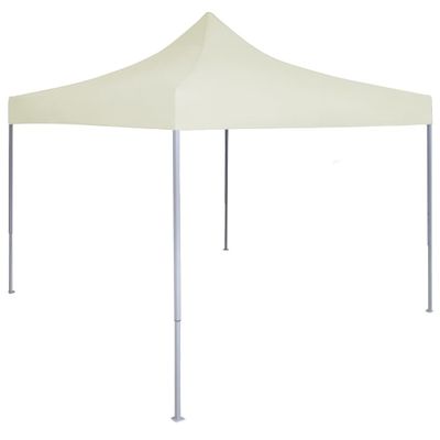 vidaXL Profesionálny skladací párty stan 2x2 m, oceľ, krémový