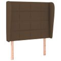 vidaXL Čelo postele so záhybmi tmavohnedé 103x23x118/128 cm látka