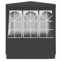 vidaXL Profesionálny párty stan+bočné steny 2x2 m, antracitový 90 g/m²