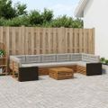 vidaXL Záhradná súprava gaučov 8 ks Prírodná a svetlosivá