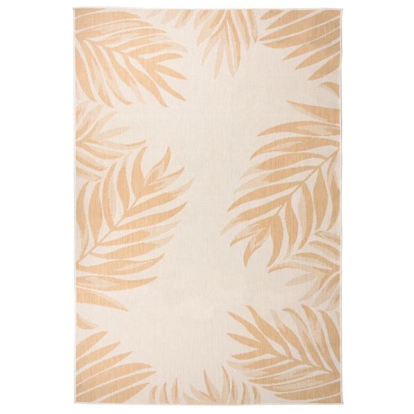 vidaXL Vonkajší koberec s plochým tkaním 160x230 cm listový vzor