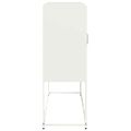 vidaXL Komoda biela 100,5x39x107 cm oceľ valcovaná za studena