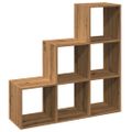 vidaXL Knižnica 3-poschodová dub artisan 99x29x99 cm kompozitné drevo