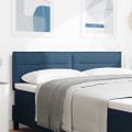 vidaXL LED hlavová doska s LED pásikmi Modrá 144 cm látka
