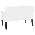 vidaXL Chesterfield lavica Biela 120,5 x 65 x 75 cm Umelá koža