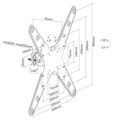 Neomounts FL40-430BL14/Držák displeje/na sloup,tyč 28-50 mm/32-55"/sklopný/1 čep/VESA 400X400/nosn. 25kg/černý Držák, VESA, na tyc, pro monitor, úhloprícka 32"-55", náklon -15°-10°, otácení 120°, nosnost 25kg, cerný