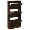 vidaXL Botník dymový dub 60x21x125,5 cm kompozitné drevo