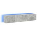 vidaXL TV nástenné skrinky s LED svetlami 2 ks betón. sivé 80x35x31 cm