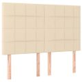 vidaXL Posteľný rám boxspring s matracom krémový 140x200 cm látka