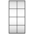 vidaXL Nástenné zrkadlo čierne 40x80 cm obdĺžnikové železné