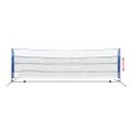 vidaXL Bedmintonová sada siete a košíkov, 500x155 cm