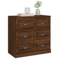 vidaXL Komoda hnedý dub 70x35,5x67,5 cm spracované drevo