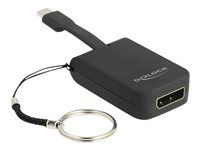 Video adaptér - USB-C (samec) do DisplayPort (samec) - DisplayPort 1.2 - 3 cm - podporuje 4K - čierna