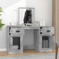 vidaXL Toaletný stolík so zrkadlom betónové sivý 130x50x132,5 cm