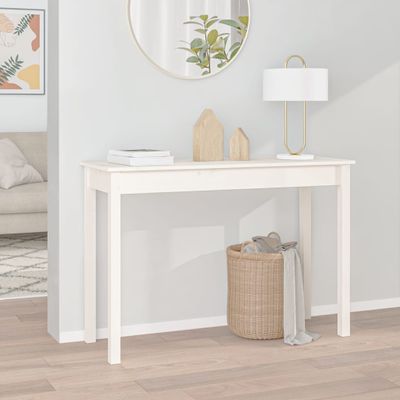 vidaXL Konzolový stolík 110x40x75 cm masívne borovicové drevo