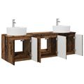 vidaXL Set kabinetov do kúpeľne 3 ks Staré drevo 49,5 x 44,5 x 65 cm