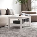 vidaXL Konferenčný stolík biely 80x50x40 cm borovicový masív