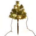 vidaXL Vianočné stromčeky k chodníku 6 ks teplé biele LED 45 cm PVC