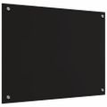 vidaXL Kuchynský obklad 2 ks Čierna 80 x 60 cm tvrdené sklo