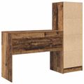 vidaXL Stôl Staré drevo 145,5 x 40 x 127 cm 2 ks