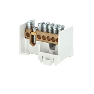 Svorkovnica stúpacia HAK/1/25P, nekrytá, 80A, 1pól., 1x25mm2 a 6x16mm2, na DIN