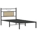 vidaXL Posteľný rám bez matraca dub sonoma 75x190 cm kompozitné drevo
