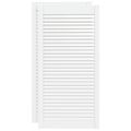 vidaXL Lamelové dvierka na skrinku 2 ks, biele 99,3x49,4 cm, borovica