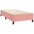 vidaXL Posteľný rám s boxspringom ružový 80x200 cm zamat