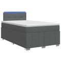 vidaXL Posteľ boxspring s matracom Tmavosivá 120 x 200 cm Látka