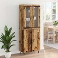 vidaXL Highboard 2 ks Staré drevo 69,5 x 34 x 180 cm Kompozitné drevo