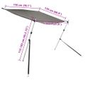 vidaXL Tieniaci nadstavec v tvare T antracitový 170x208x(115-183) cm