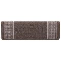 vidaXL Samolepiace schodové rohože 15 ks 65 x 21 x 4 cm Non-Slip Hnedá