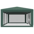 vidaXL Párty stan s 8 sieťkovanými bočnými stenami zelený 9x4 m HDPE