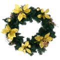 vidaXL Vianočný veniec s LED svetlami zelený 60 cm PVC
