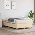 vidaXL Posteľný rám s boxspringom krémová 120x200 cm látka
